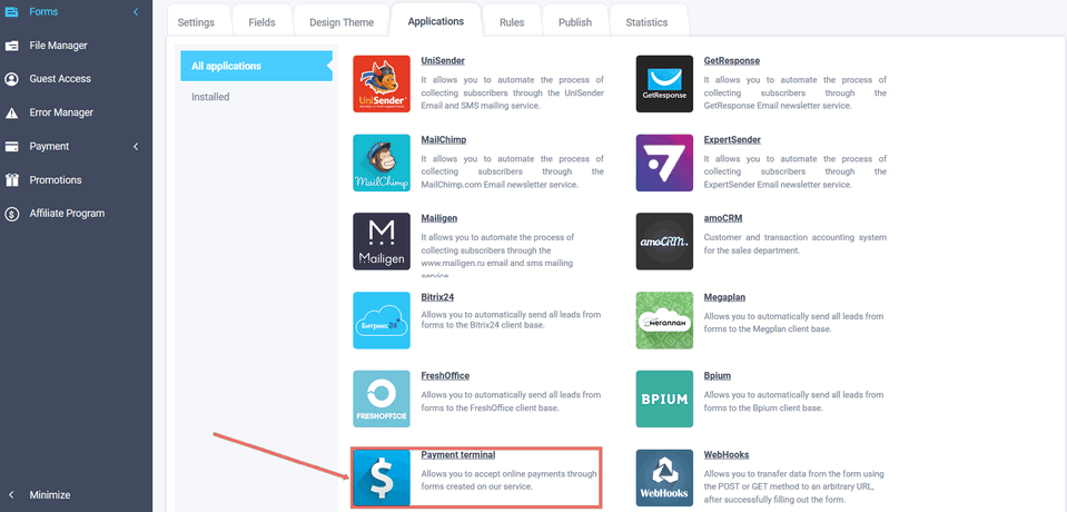 Enabling online payment 