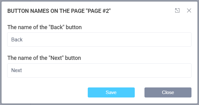 Editing button names on a web form page