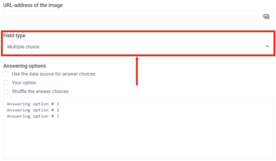 Quickly switch item types between checkboxes, radio buttons or dropdowns