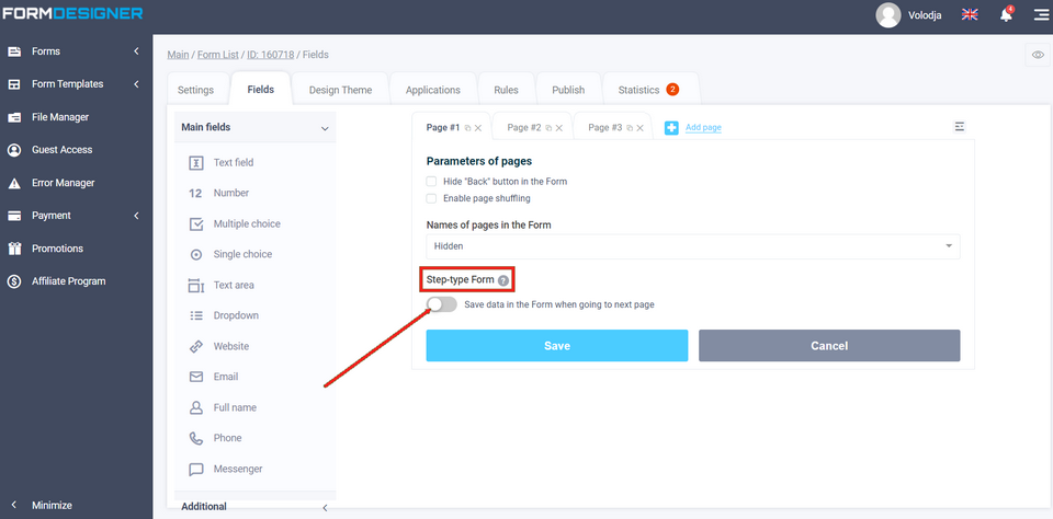 Activate Step-by-Step Form
