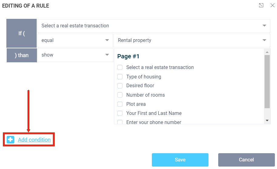 Setting logical conditions 4