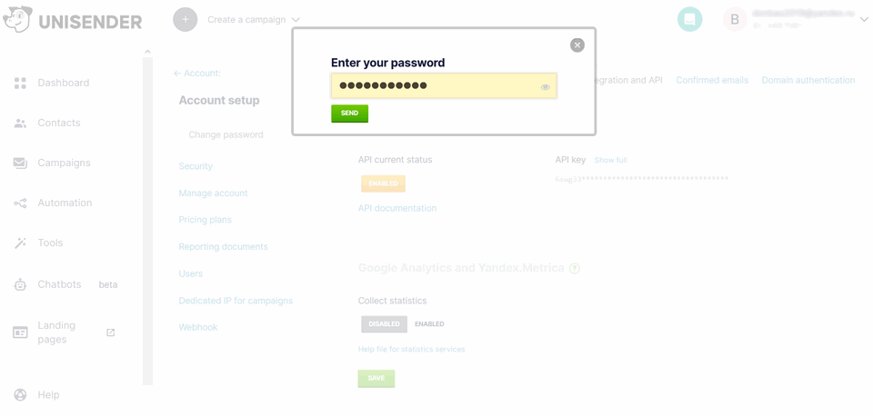 Unisender integration module 7
