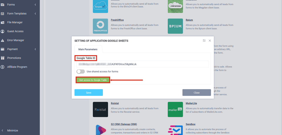 Google tables integration module 3