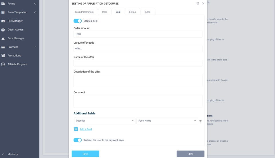 Getcourse 8 integration module