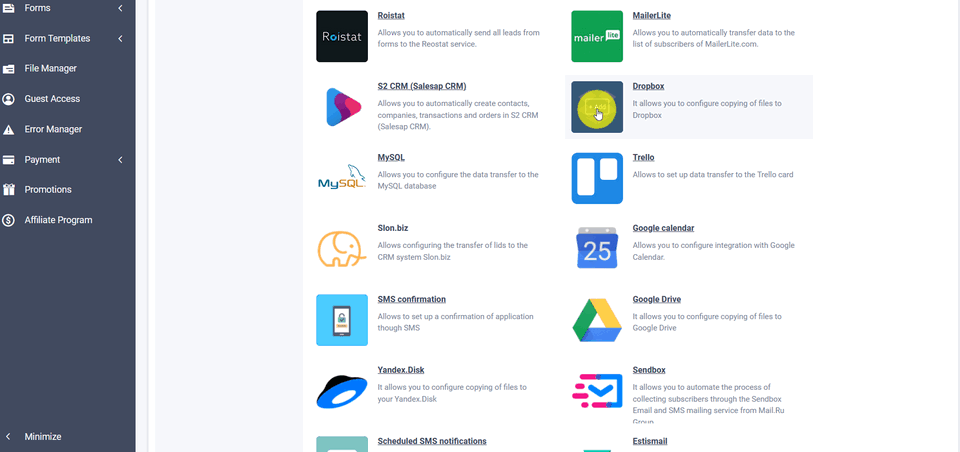 Dropbox 2 integration module
