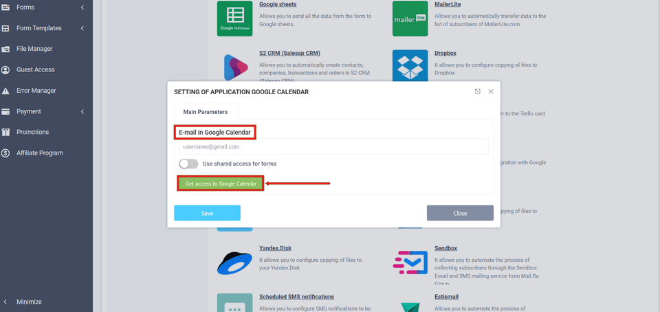 Google calendar integration module 3