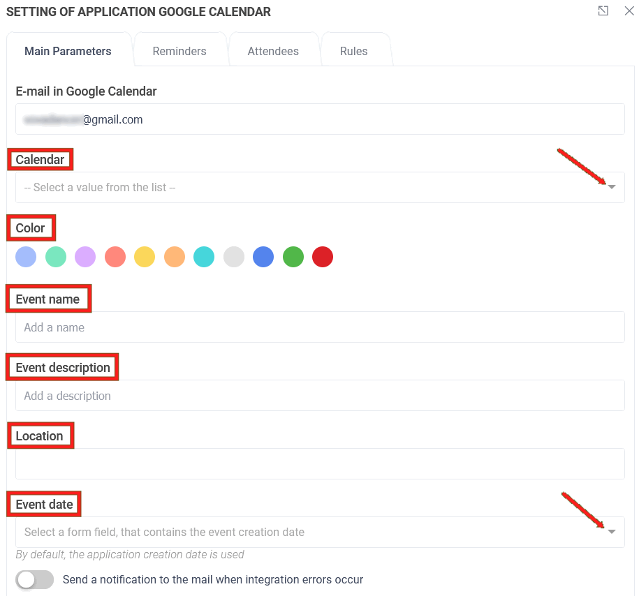 Module integration with Google calendar 7