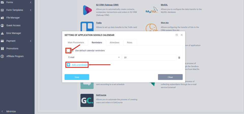 Google Calendar 8 integration module