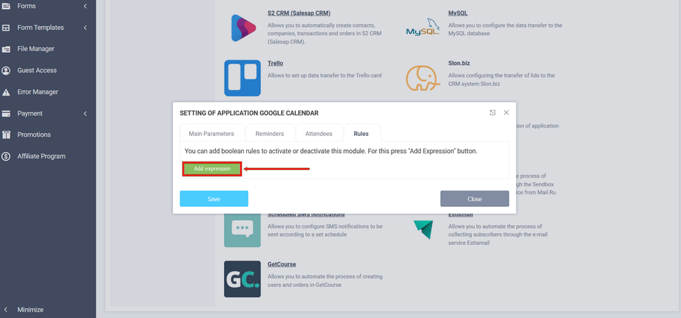 Google Calendar 11 integration module