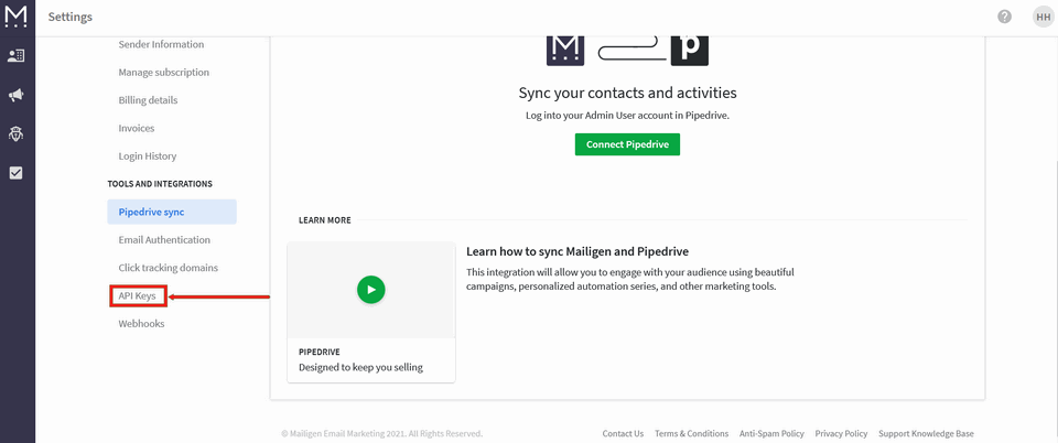 Mailigen integration module 5