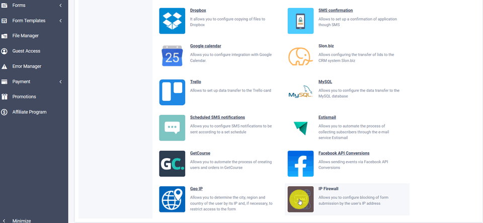IP Firewall module 1