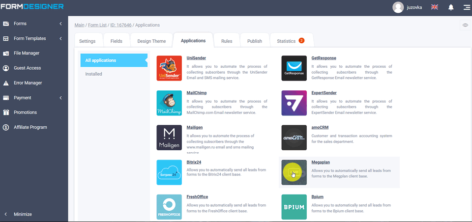 Megaplan 2 integration module