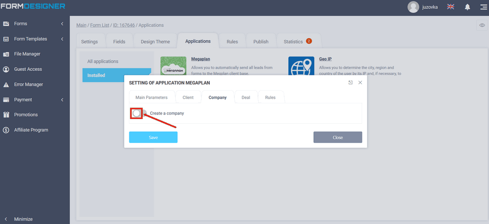 Megaplan 8 integration module