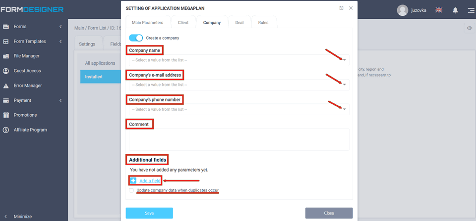 Megaplan 9 integration module