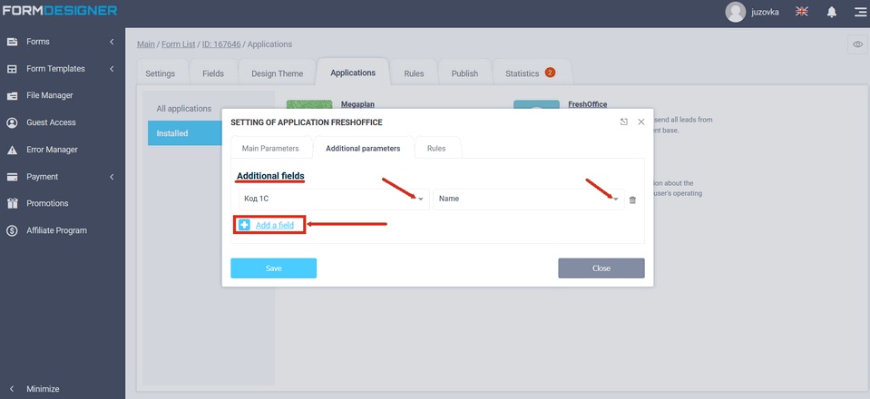 FreshOffice 9 integration module