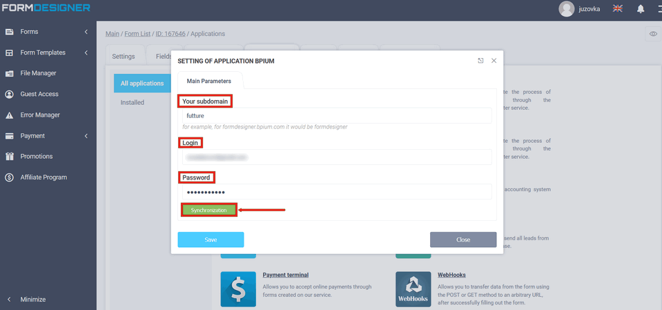 Bpium 3 integration module
