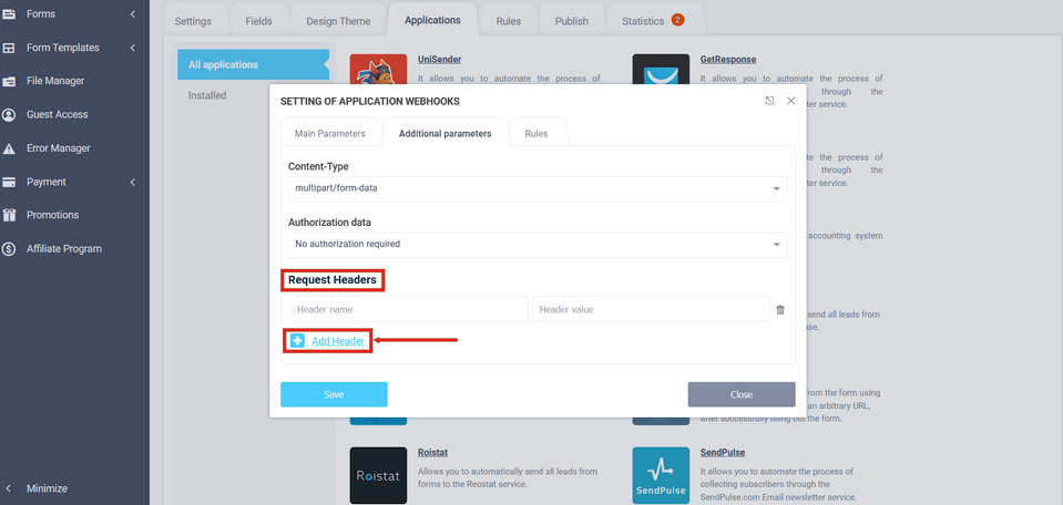 WebHooks 7 integration module