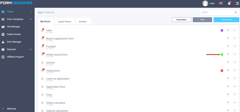 Add group to filter 9