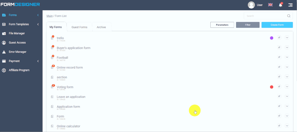Add group to filter 10