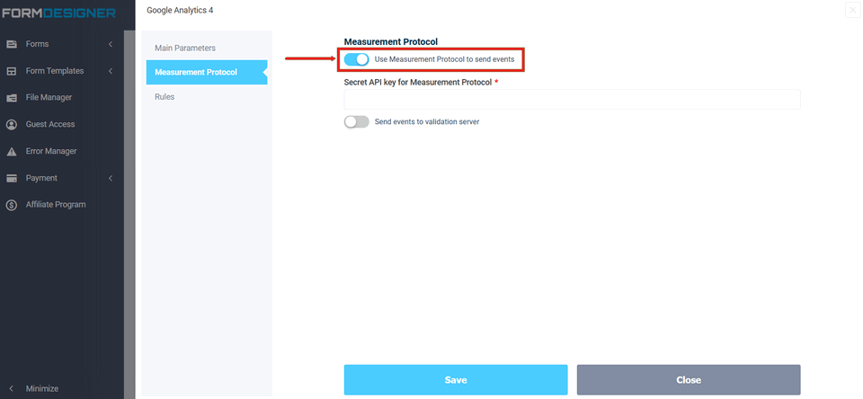 Integration with GA4 7