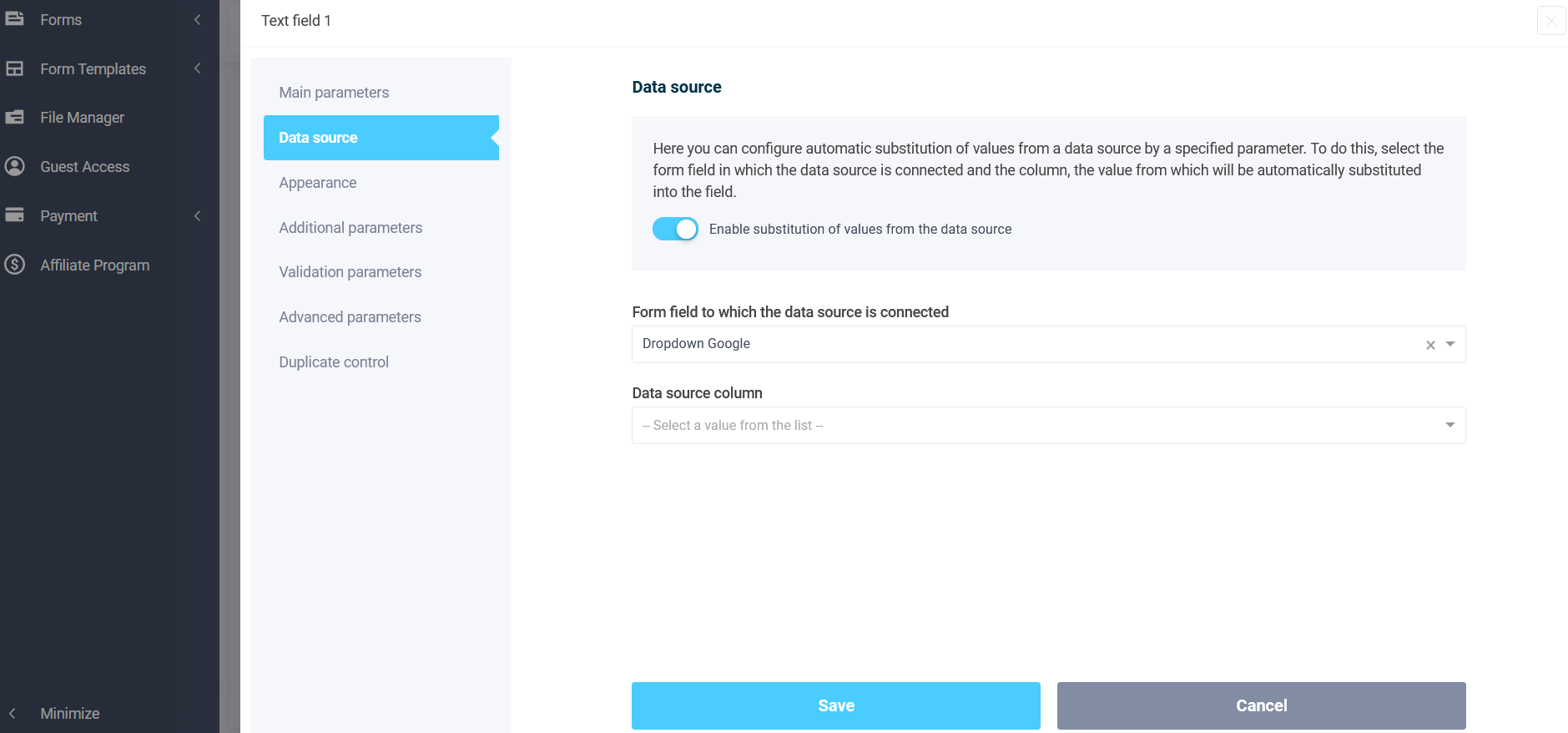 Automatically substituting values from a data source 2